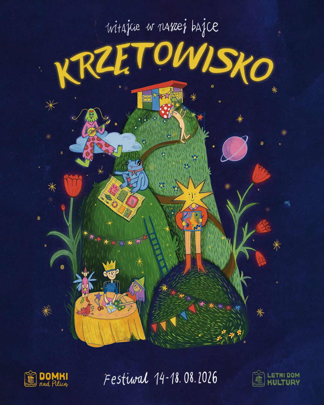 Plakat festiwalu Krzętowisko 2026 — Witajcie w naszej bajce